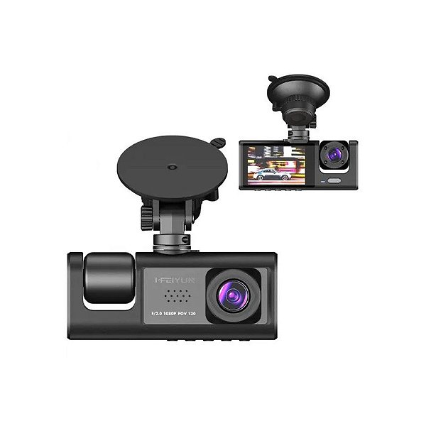 Câmera DVR para Carro Ifeiyun FY-6001 HD 1296P Dupla Câmera - Preto