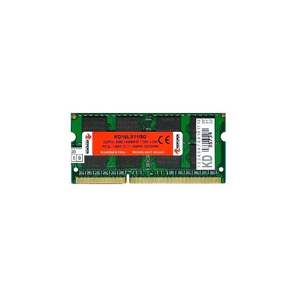 Memória Ram Keepdata KD16LS11/8G - 8GB - DDR3L - 1600MHZ - para Notebook