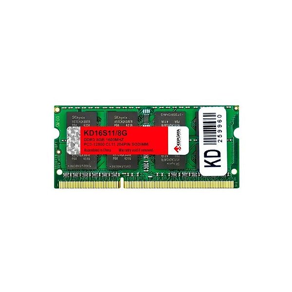 Memória RAM Keepdata KD16S11/8G - 8GB - DDR3 - 1600MHZ - para Notebook