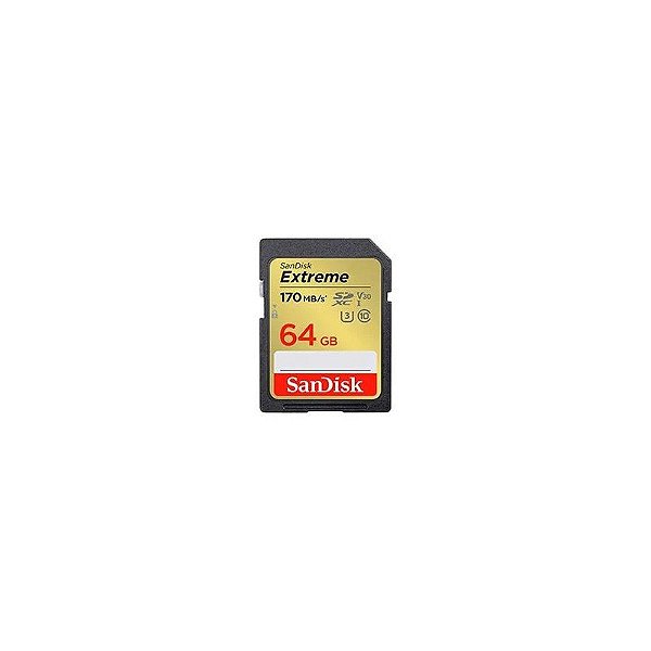 Cartão de Memória SD Sandisk Extreme U3 V30 64GB