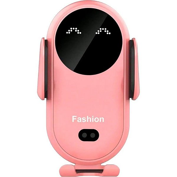 Suporte carregador para celular Fashion Wireless S11+ Magnetic 15W - Rosa