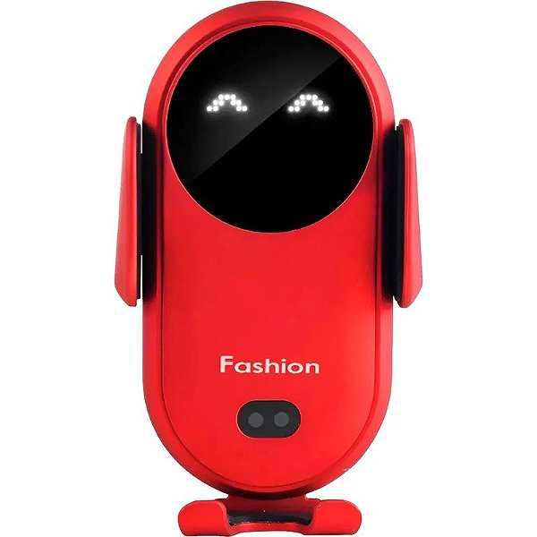 Suporte magnético para carregador de celular Fashion Wireless S11+ 15W - Vermelho