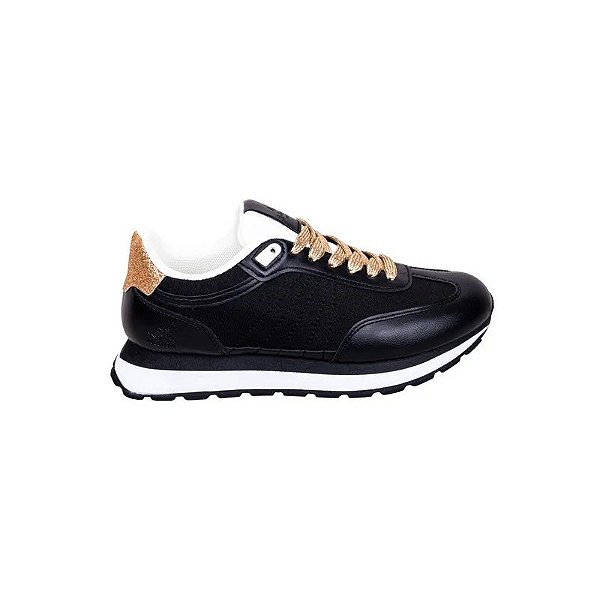 Calçado Royal County Of Berkshire Preto com Dourado Feminino 36