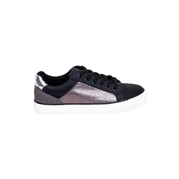 Calçado Royal County Of Berkshire Preto com Prata Feminino 38