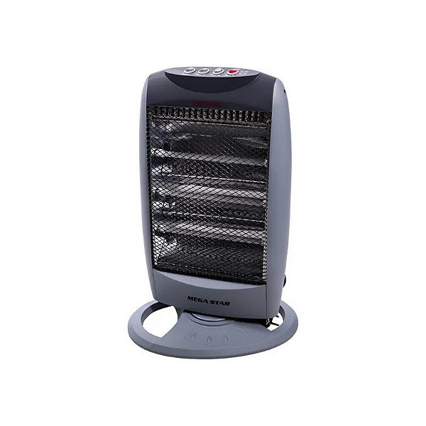 Aquecedor Elétrico Mega Star TC80 1200 W 3 Níveis - Cinza