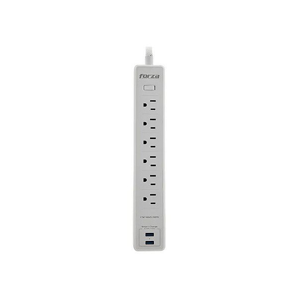 Filtro de Energia Forza FSP-512USBW - Branco