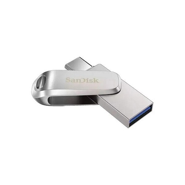 Pendrive Sandisk Ultra Dual Drive 128GB USB-C/USB 3.0 - SDDDC4-128G-G46 - Prata
