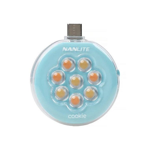 Luz LED Nanlite Cookie USB-C Redonda Azul