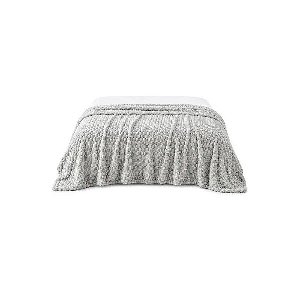 Cobertor Goldsun de Pelúcia King Cinza 260x240CM