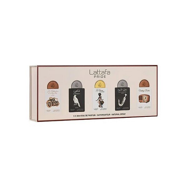 Kit Perfumes Lattafa Pride Nº 5 Eau de Parfum - Unissex 5 Peças