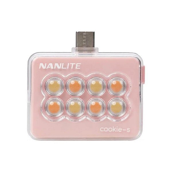 Caixa LED Cookie de LED Nanlite para Scrim USB-C Rosa