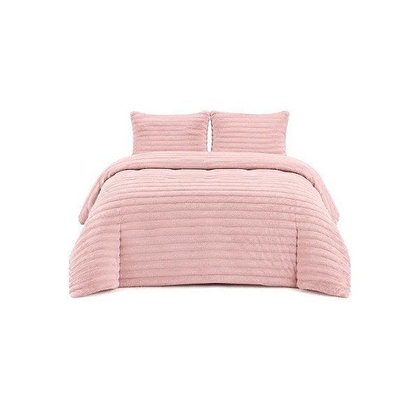 Cobertor com Fronha Goldsun Rosa 73x50cm 188x232cm