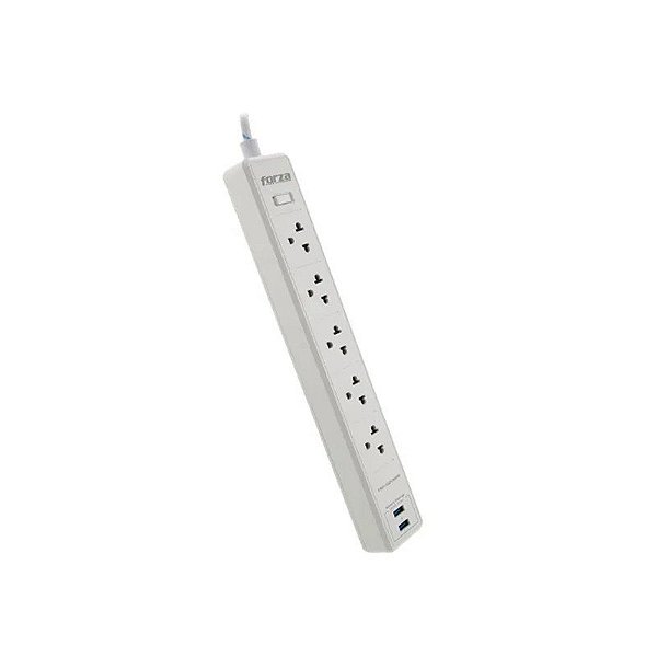 Filtro de Linha Forza FSP-512USBW 5 Tomadas - Branco