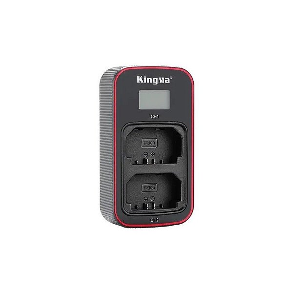Carregador de Bateria Kingma FZ100 LCD USB Duplo