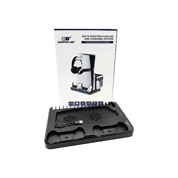 Suporte com Base de Recarga Gaminja P58 para Playstation 5 - Preto