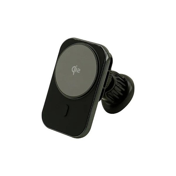 Carregador Veicular Vezr VH03 - Sem Fio - 15W - com Suporte Veicular - RGB - Preto