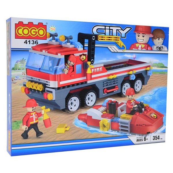 Caminhão Bombeiro Cogo City 4136 (354 peças)