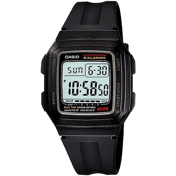 Relógio Casio Digital F-201WA-1ADF - Masculino