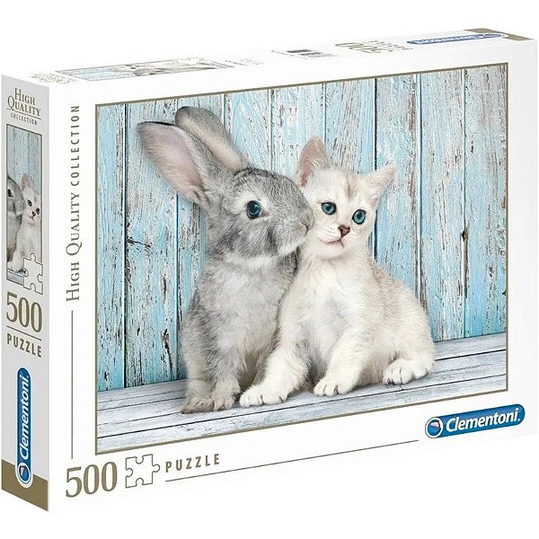 Quebra-cabeça Cat & Bunny - Clementoni 35004 (500 peças)