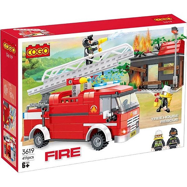 Jogo Cago de Resgate a Incêndio - 3619 (411 Peças)