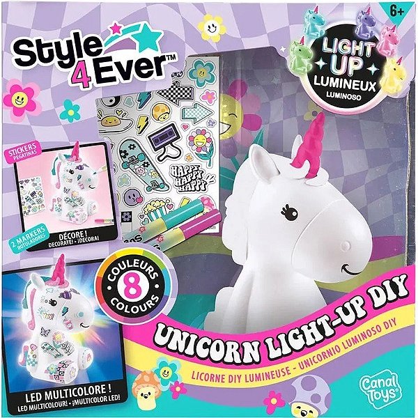 Kit Luminoso de Unicórnio Style 4Ever Canal Toys - OFG 293
