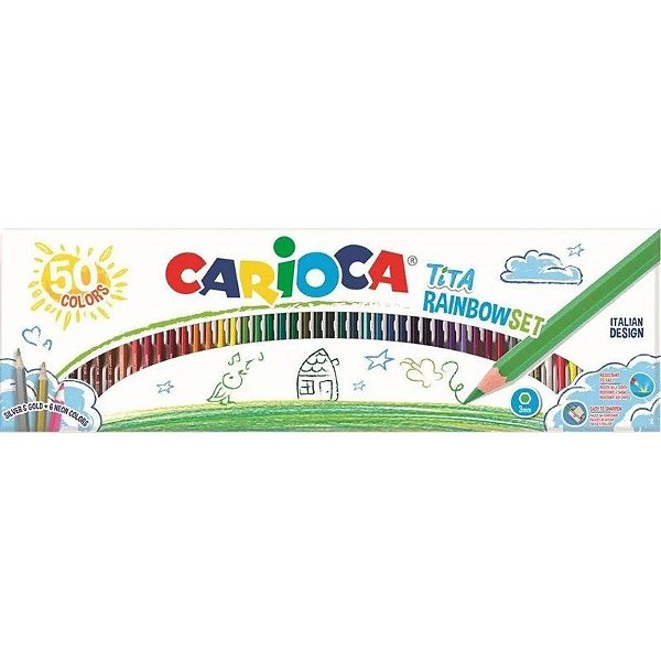 Lápis de Cor Carioca Tita Rainbow - 42990 (50 cores)