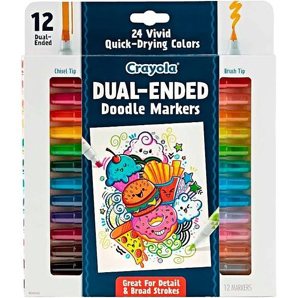 Marcador Crayola de Dupla Ponta Rabiscos 58-8314 (12 unidades)