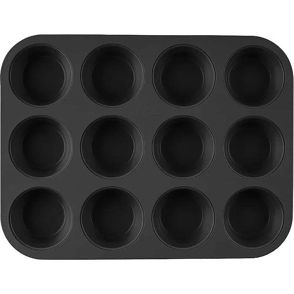 Forma de Muffin Berlinger Haus Matte Black Collection - BH-7950