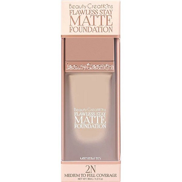 Base Líquida Beauty Creations Flawless Stay Matte Foundation 2N - 30mL