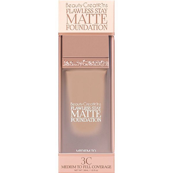 Base Líquida Beauty Creations Flawless Stay Matte Foundation 3C - 30mL