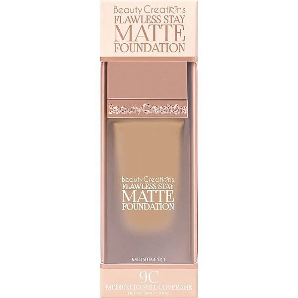 Base Líquida Beauty Creations Flawless Stay Matte Foundation 9C - 30mL