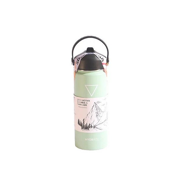 Garrafa Térmica Hydrate 530 ML Verde Pastel
