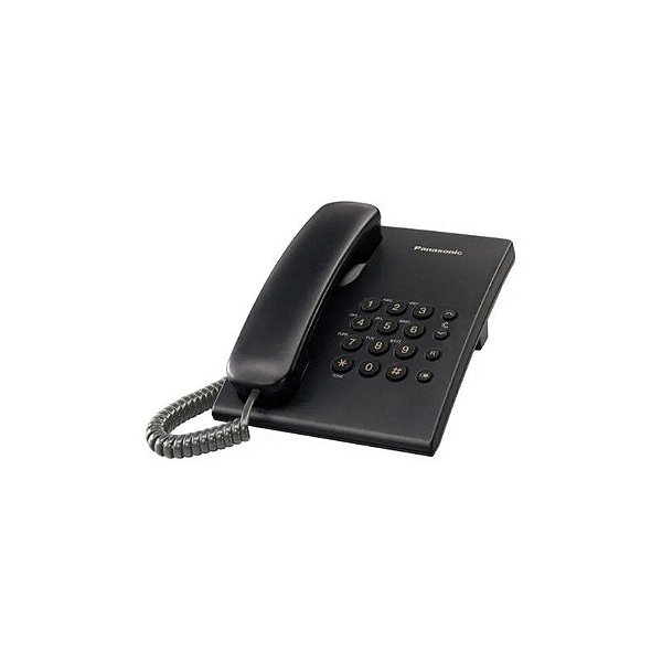 Telefone Panasonic KXTS-500 com Cabo Preto