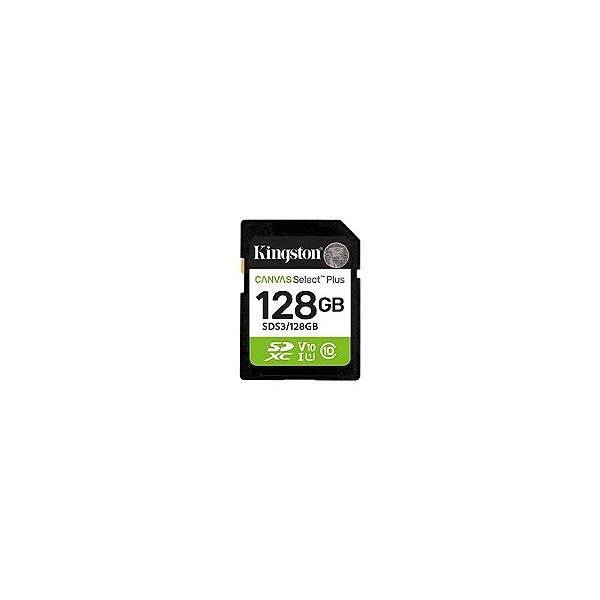 Cartão de Memória SD Kingston Canvas Select Plus C10 128GB - SDS3/128GB