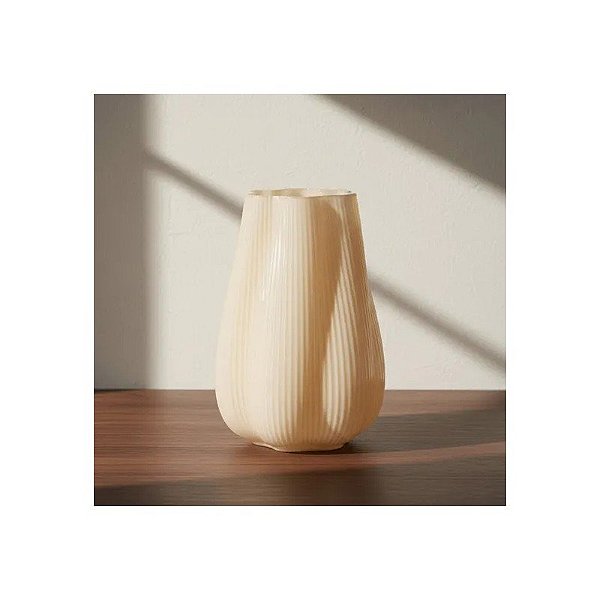 Vaso de Vidro Soda Lime Creme 18x26cm