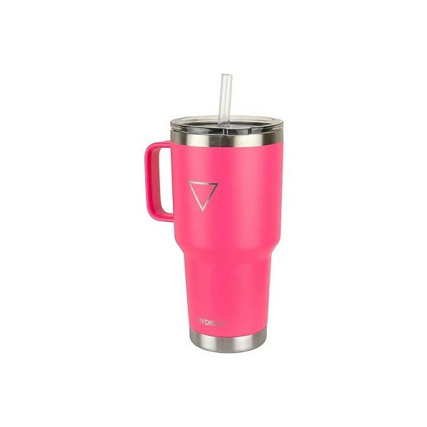 Copo Térmico Hydrate de 887 ml com Canudo Rosa Flamengo
