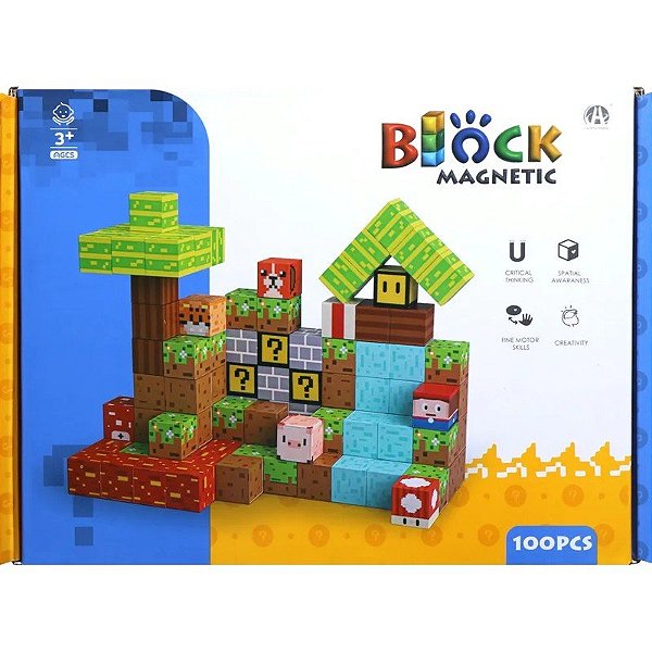 Cubos Magnéticos de Construcción Block Magnetic Chuang Huang - CH1377 (100 pzs)
