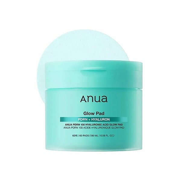 Almofadas Tônicas Anua PDRN 100 Hyaluronic Acid Glow Pad de 60 Unidades
