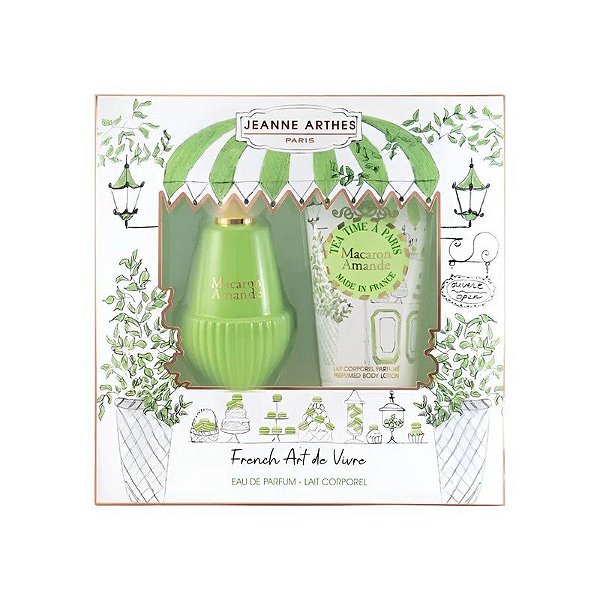 Kit Perfume Jeanne Arthes Macaron Amande Edp 100ML + Loção Corporal 150ML - Feminino