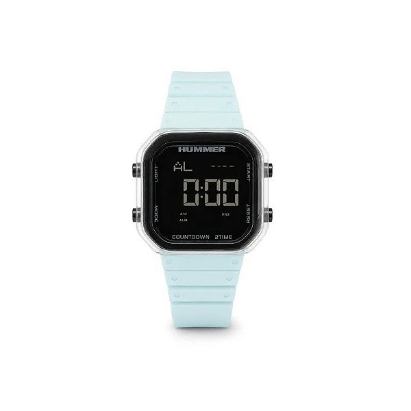 Relógio Digital Unissex Hummer Azul Claro WH2-224586