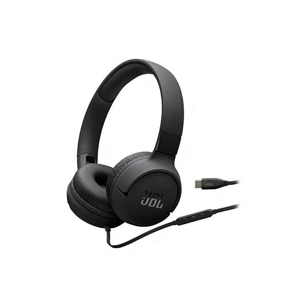 Fone de ouvido JBL Tune T520C USB-C Preto JBLT520CBLKAM