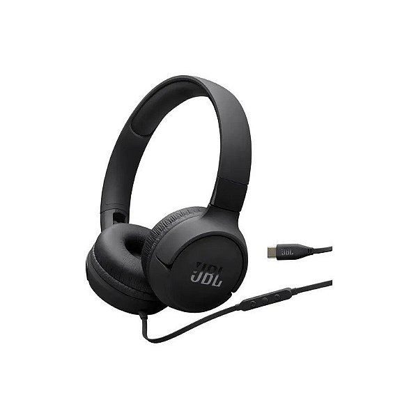 Fone de Ouvido JBL 520C USB-C com Fio - Preto