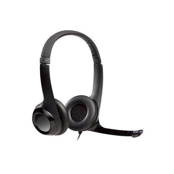 Fone de ouvido com microfone Logitech H390 USB - Preto (981-000014)