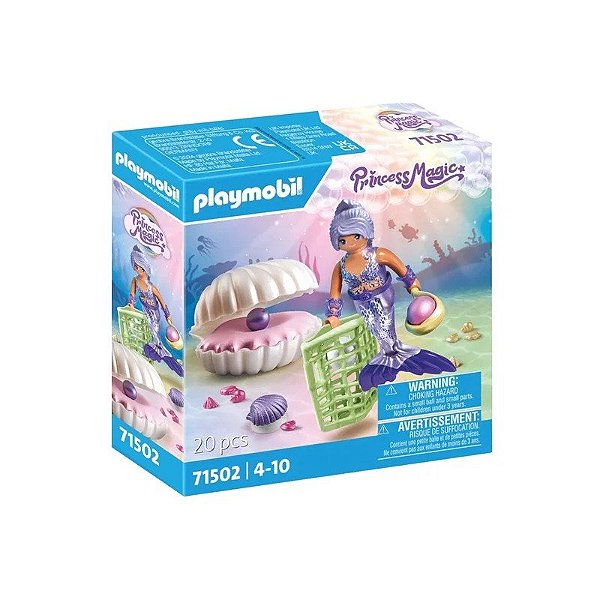Brinquedo Playmobil Sereia com Concha de Pérola
