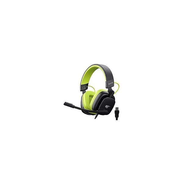 Fone de Ouvido Gamer Havit Gamenote H2048U com Fio - Preto / Verde