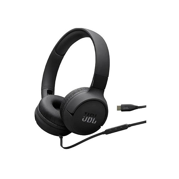 Fone de Ouvido JBL T520C USB-C Preto JBLT520CBLKAM