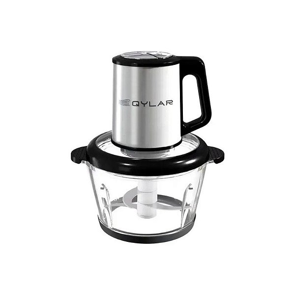 Triturador de Alimentos Qylar Tritu Max Pulse QY-2013 500W 220V 2L - Preto/Aço Inox