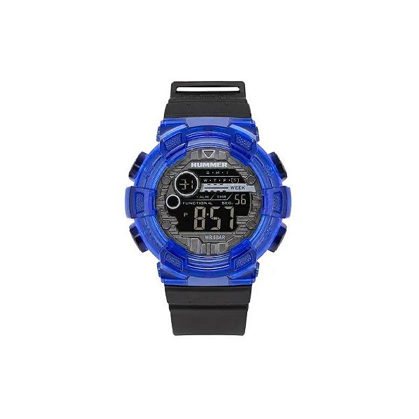 Relógio Masculino Digital Hummer WH2-224334 Azul com Preto