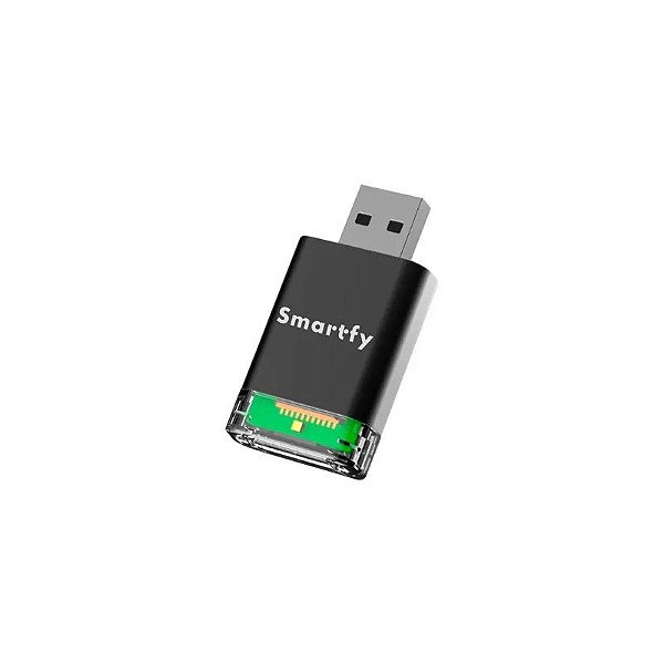 Adaptador Carplay Smartfy CAF01 - Sem Fio - Carplay/Android Auto - Wi-Fi/Bluetooth - Preto