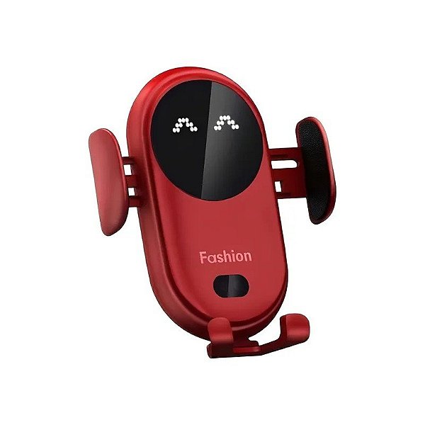 Carregador Sem Fio para Carro S11+ 15 W + Magnético - Vermelho
